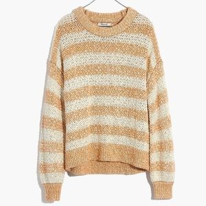 Madewell Baez Pullover Sweater in Stripe Size Medium